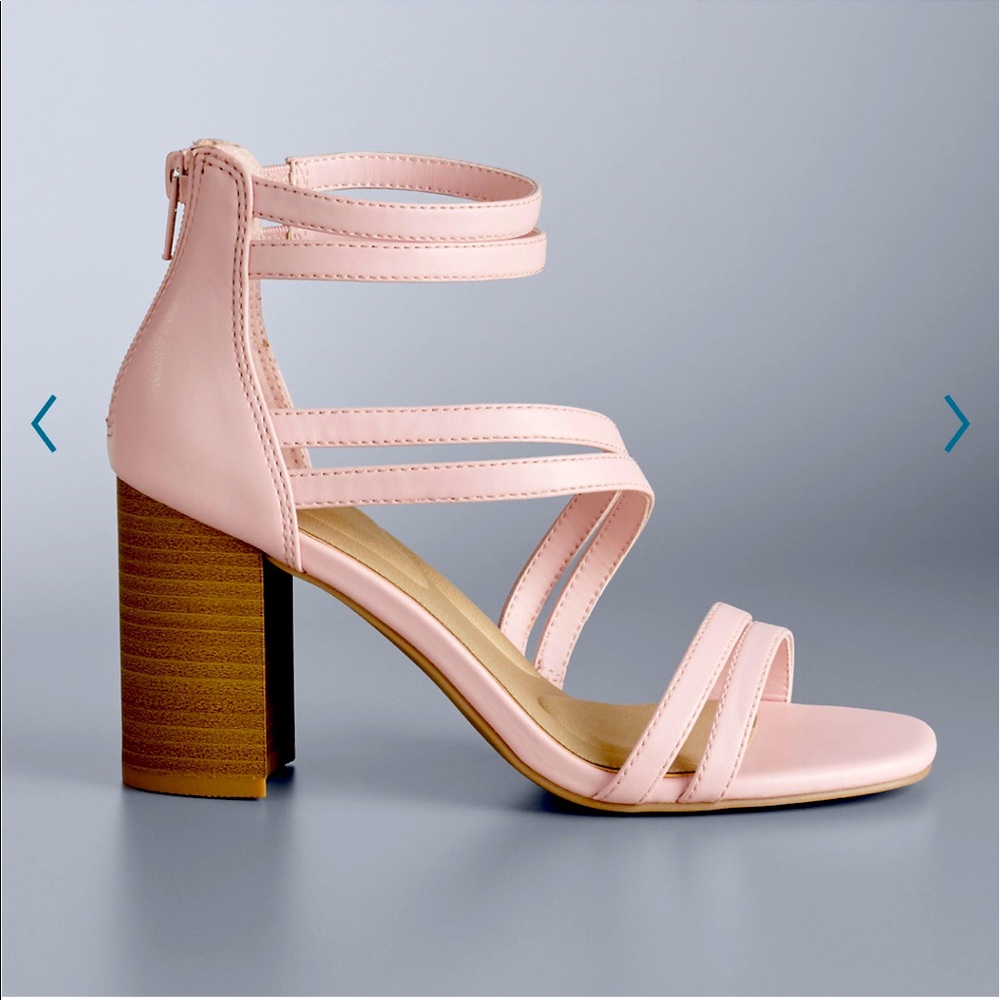 Simple Vera Wang Cotinga women’s Block Heel Sandals - Picture 1 of 2